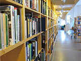 the inside of a library